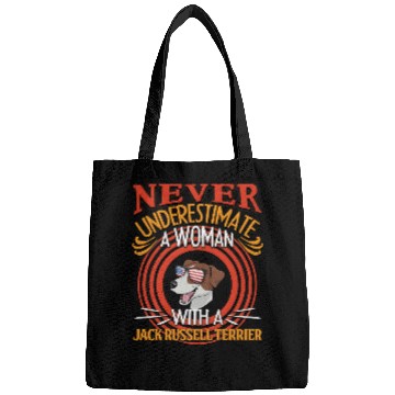 Discover Jack Russell Pet TerrierNever Underestimate A Woman With A Jack Russell Terrier lover Bags