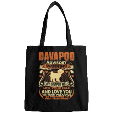 Discover Cavapoo Pet Advisory Warning Dog Pets Lovers Bags