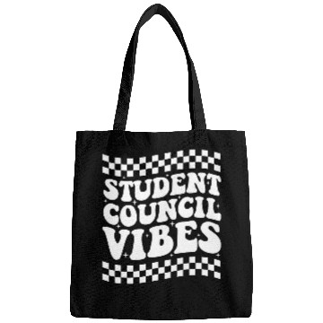 Discover Student Council Vibes Retro Groovy School Student Council Bags