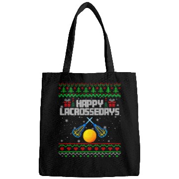 Discover Sport Lacrosse Gift Happy Lacrosse Days Ugly Christmas Sweater Snowflake Outfit Bags
