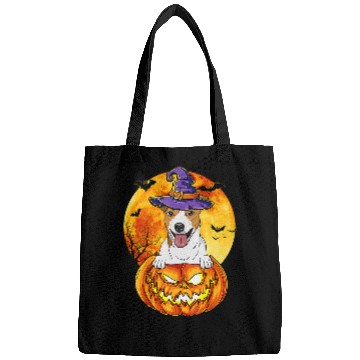 Discover Jack Russell Pet Witch Pumpkin Halloween Dog Lover Funny Bags