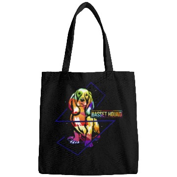 Discover Basset Hound Pet Colorful France Basset Hound Bloodhound Bags