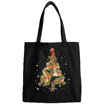 Discover Cavapoo Pet Cute Cavapoo dog Christmas Tree decor xmass tree snowflake Bags