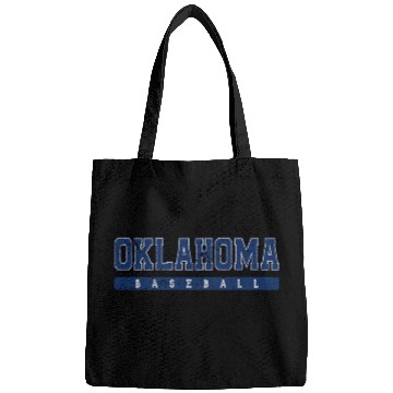 Discover Sport Baseball Oklahoma Baseball Blue vintages Text Bags