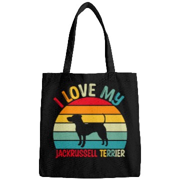 Discover Jack Russell Pet Sunset jack Russell terrier Vibes Retro Doggo Love Bags