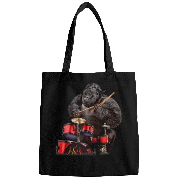 Discover Funny Drummer Gorilla Playing Drum Rock n Roll Bags