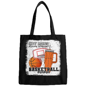 Discover Sport Basketball Mama Hot Mess Always Stressed Basketball Game Day Bags