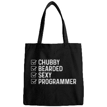 Discover Mens Chubby Bearded Sexy Programmer Funny IT Coding Software Code Bags