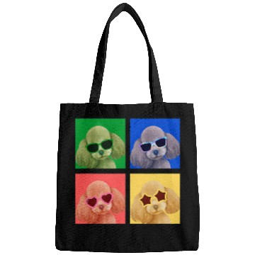 Discover Poodle Pet Toy Poodle Dog Lovers Colorful Retro Boys Girls Bags