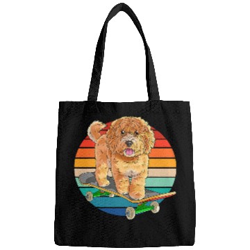 Discover Labradoodle Pet Funny Skateboarding Dog Skateboarder Bags