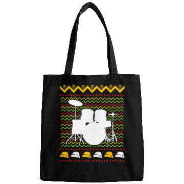 Discover Funny Drummer Music Teacher Ugly Christmas Bags
