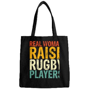 Discover Sport Rugby Mom Mother Real Woman Raise Rugby Player Vintage Bags