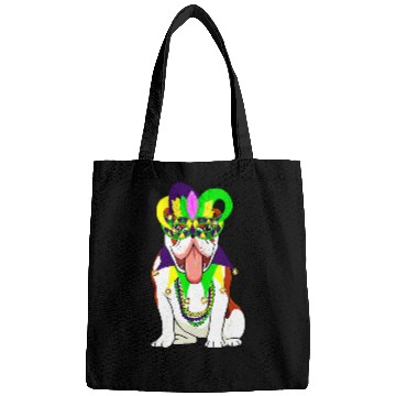Discover English Bulldog Pet Mardi Gras Carnival Pet Bags