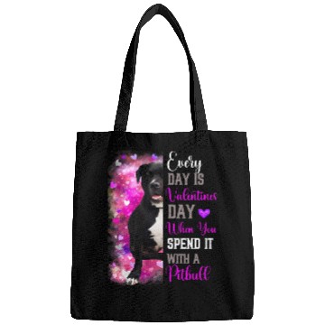 Discover Pitbull Pet Womens Pitbull Mom Funny Valentines Day Dog Lovers Bully Pitty 1 Bags