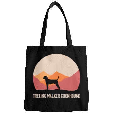Discover Coonhound Pet Treeing Walker Coonhound Cute Silhouette Bags