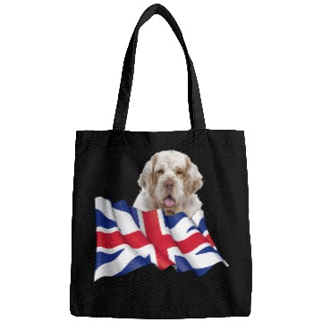 Discover Clumber Spaniel Pet Union Jack Flag Dog Bags