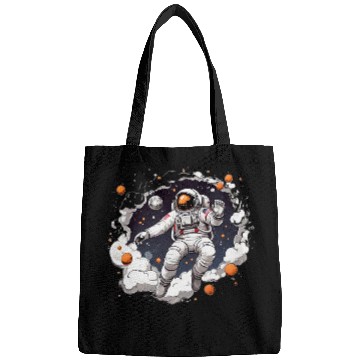 Discover Astronaut Floating In Space Solar System Stars Planets 2 Bags