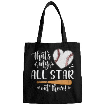 Discover Sport Baseball Thats My All Star Out There Baseball Player Mom Dad Cute Bags