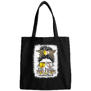 Discover Sport Baseball Busy Raising Ballers Baseball Softball Messy Bun Mom Of Both 2 Bags