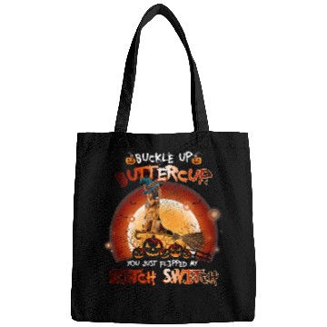 Discover German Shepherd Pet Halloween Witch Buckle Up Buttercup 97 Bags