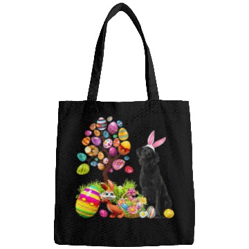 Discover Labrador Pet BLACK Labrador Easter Egg Tree Dogs Bunny Easters Day Bags