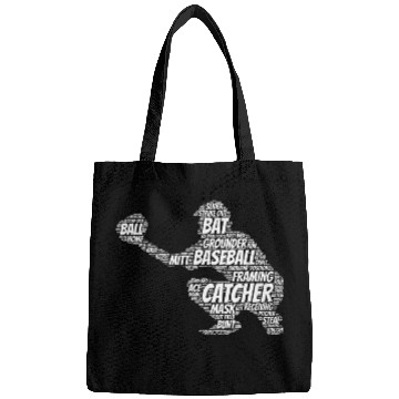 Discover Sport Baseball Catcher 2Word Art Bags