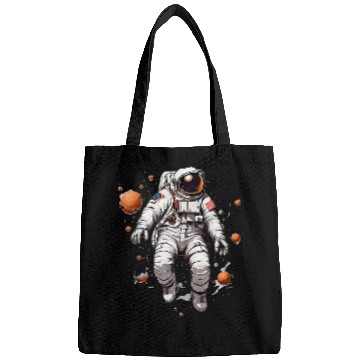 Discover Astronaut Floating In Space Solar System Stars Planets 4 Bags