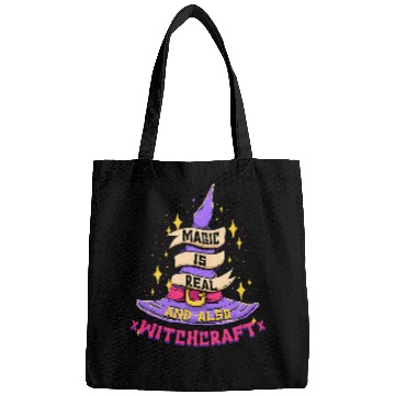 Discover Magic Is Real and Also Witchcraft Wizard Magician Witches Bags
