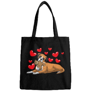 Discover Boxer Pet With Stuffed Animal And Hearts Bags