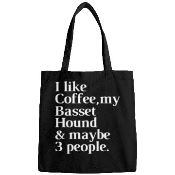 Discover Basset Hound Pet Funny Dog Owner Coffee Lover Gift Women Men Bags