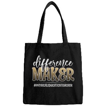 Discover Difference Maker Physical Education Teacher Design Bags
