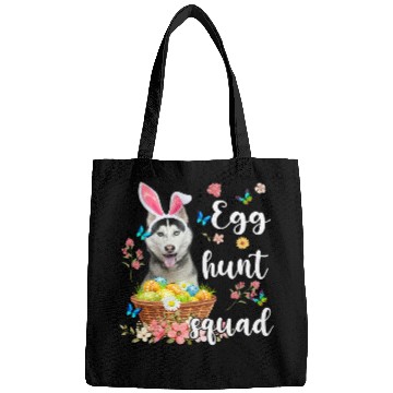 Discover Husky Pet Happy Easter Day Colorful Egg Hunt Squad Bags