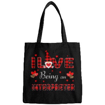 Discover Flannel Plaid Gnome Valentines Day Interpreter Cute Cool Bags