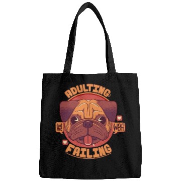 Discover Pug Pet Adulting Failing Pug 35 Bags