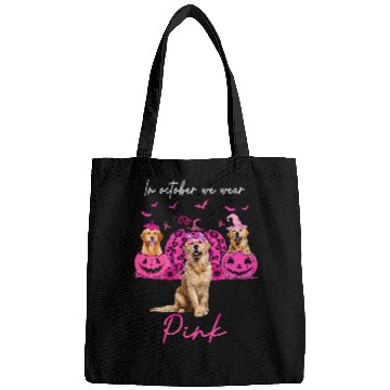 Discover Golden Retriever Pet In October We Wear Pink Halloween Bags