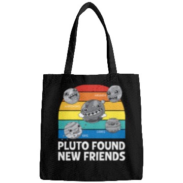 Discover Pluto Found New Friends Pluto Lover Astronomer 2 Bags