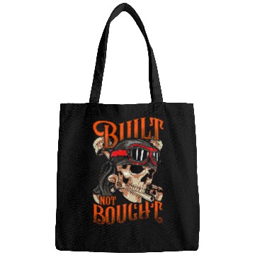 Discover Funny Built Not Bought Car 2Motorcycle Mechanic Car Junkie Bags