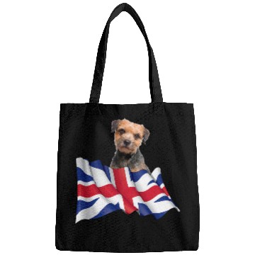 Discover Border Terrier Pet Union Jack Flag Dog Bags
