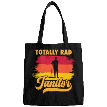 Discover Funny Janitor Custodian Awesome vintages 21 Bags