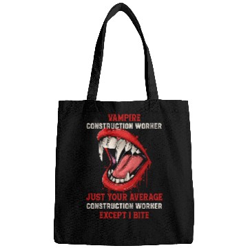 Discover Vampire Construction Worker Halloween Foreman Scary Mason Bags