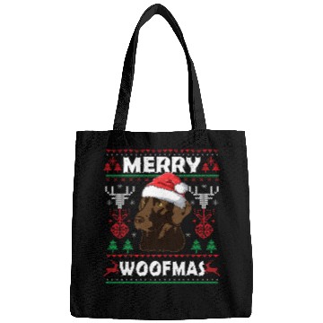 Discover Labrador Pet Merry Woofmas Chocolate Lab Christmas Labrador Lover Bags