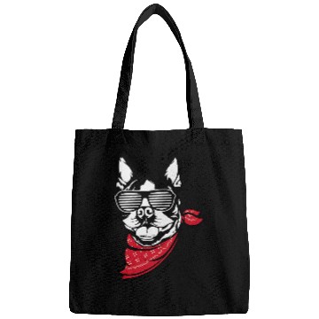 Discover Boston Terrier Pet Face Shutter Glasses Bags