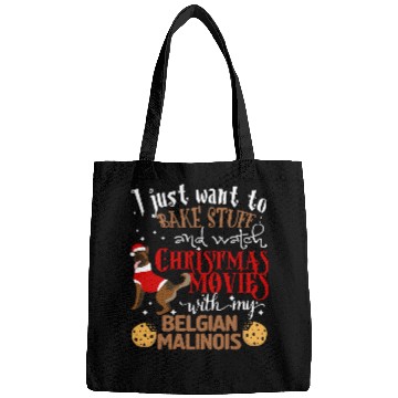 Discover Belgian Malinois Pet Watch Christmas Movies With My Belgian Malinois Bags