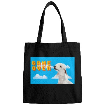 Discover Bedlington Terrier Pet 8Bit Game Over Bags