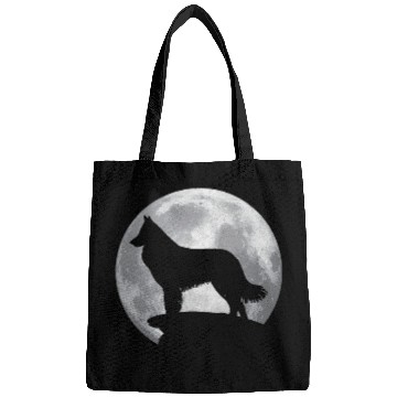 Discover Belgian Shepherd Pet Eclipse Full Moon Halloween Costume Bags