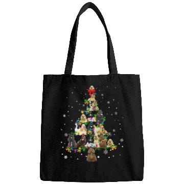 Discover Cocker Spaniel Pet Cute American Cocker Spaniel dog Christmas Tree gift decor Bags