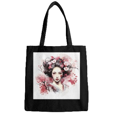 Discover Japanese Elegance Geishas Blossom Vector Bags