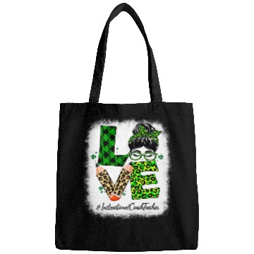 Discover Instructional Coachs Teacher Love Women Bleached Messy Bun Bags