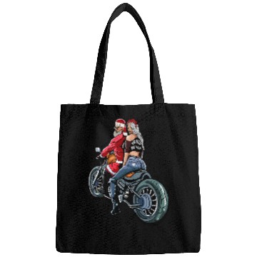 Discover Santa And Mrs Claus Motorcycle Gift Christmas Biker 21 Bags