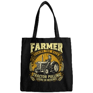 Discover Funny Farmer Mom Grandma Tractor Pulling Legend Cool vintages 21 Bags